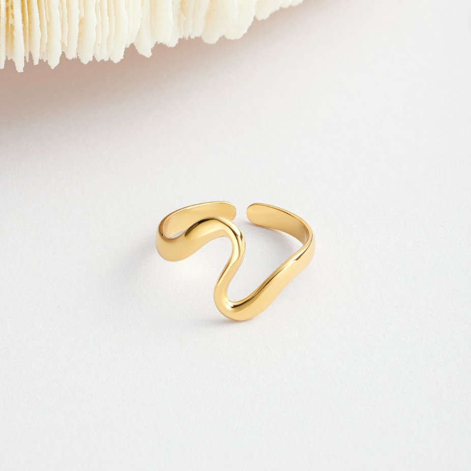 ANELLO ONDA DORATA
