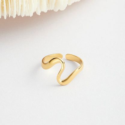 ANELLO ONDA DORATA