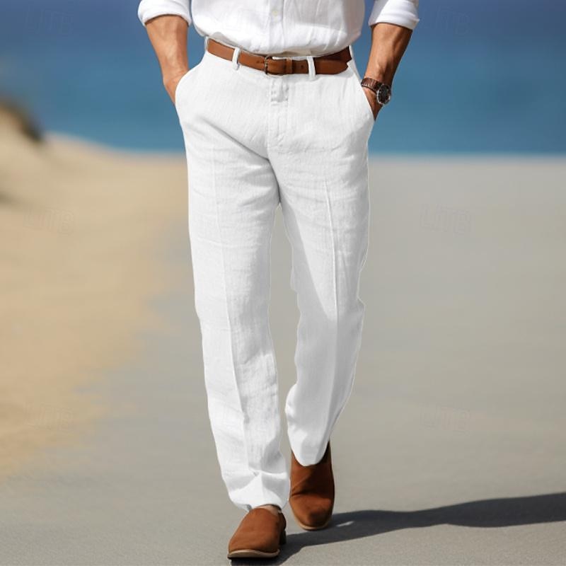 PANTALONI DA UOMO DI LUSSO IN LINO PREMIUM