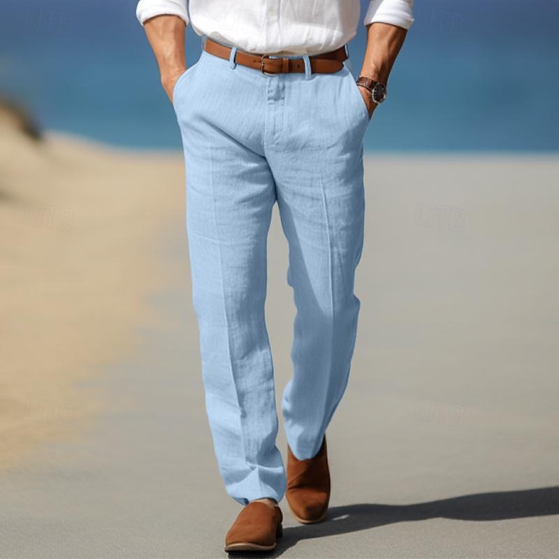 PANTALONI DA UOMO DI LUSSO IN LINO PREMIUM