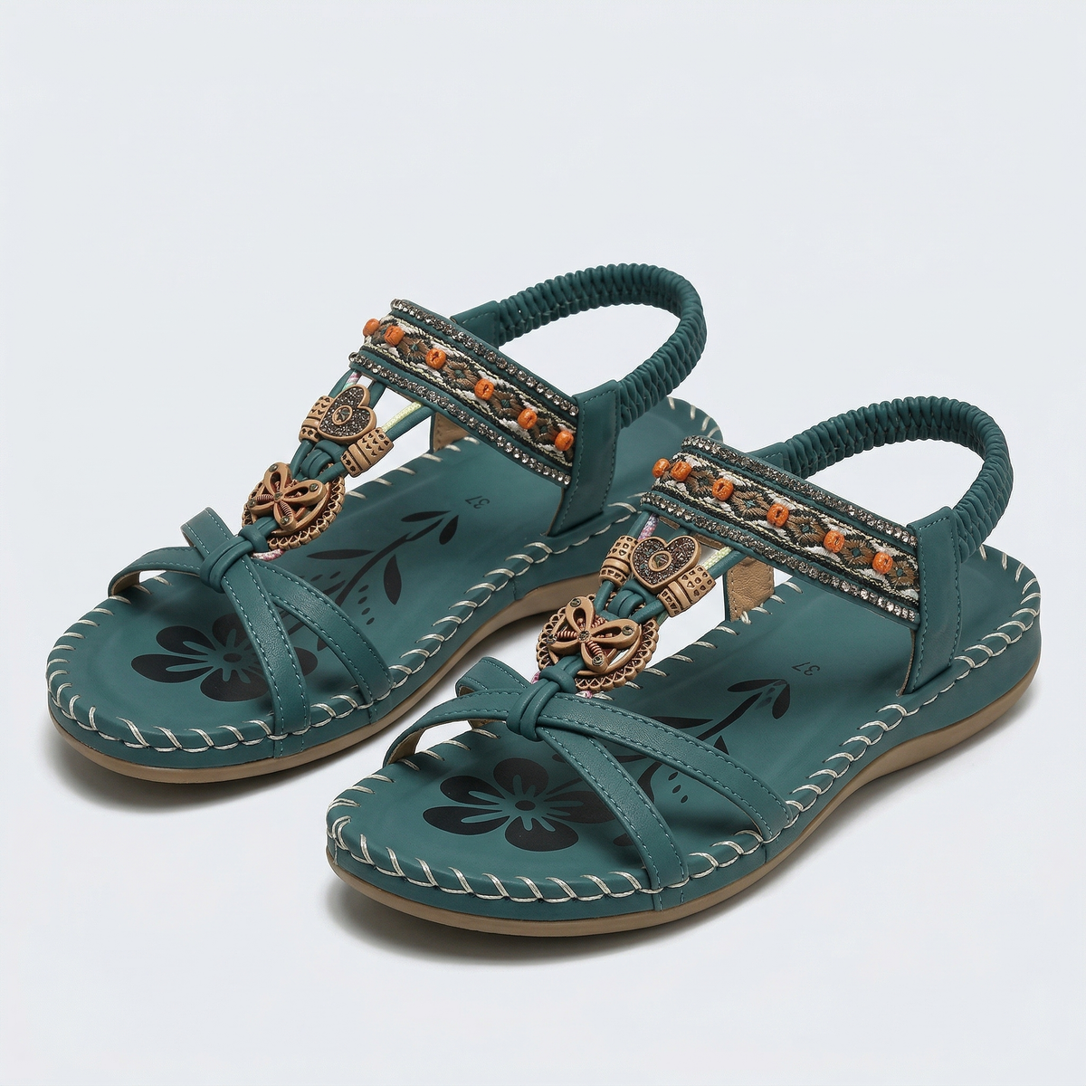 Sandali ortopedici Nadia™ in stile Ibiza per comfort ed eleganza.