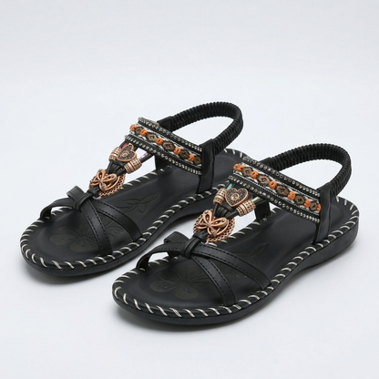 Sandali ortopedici Nadia™ in stile Ibiza per comfort ed eleganza.
