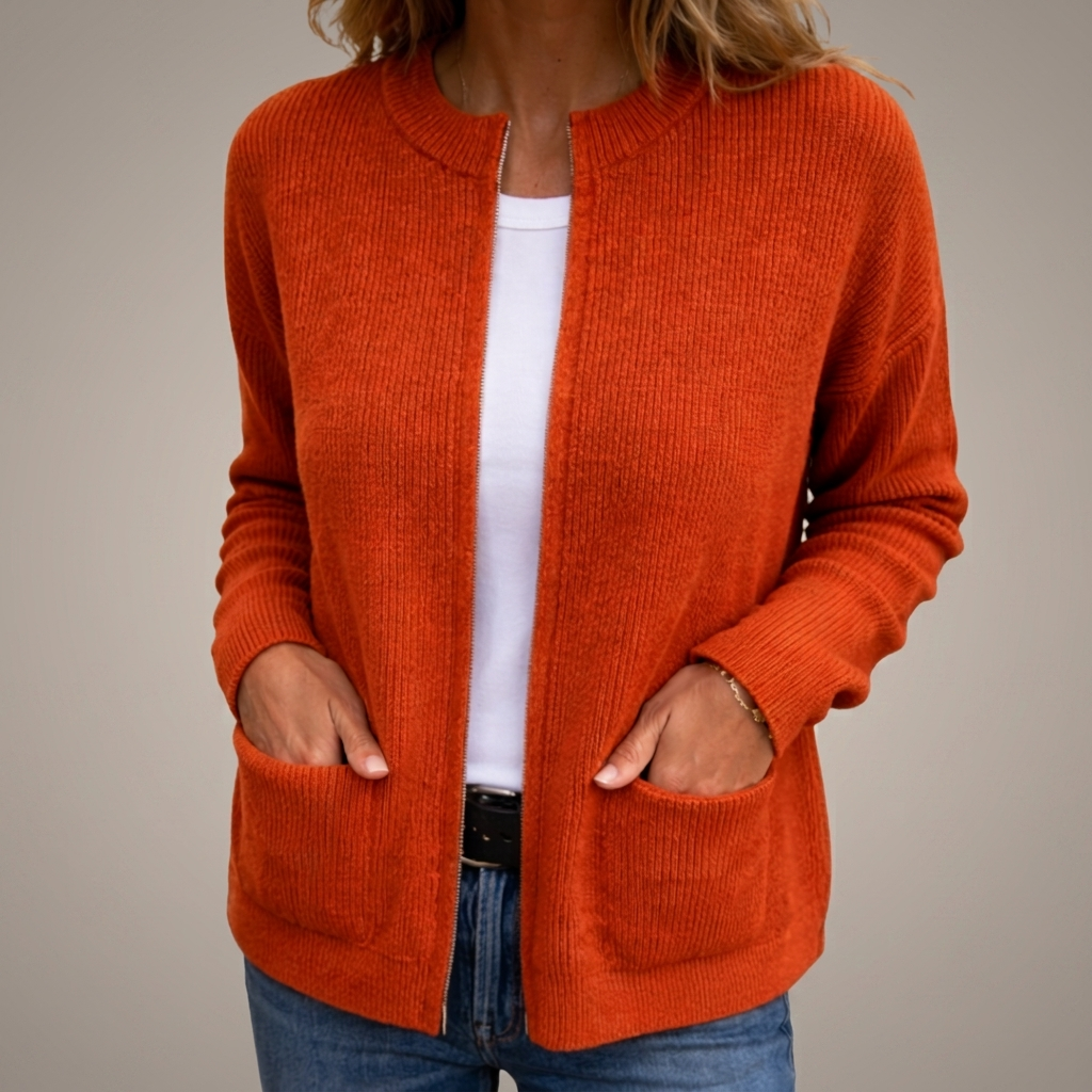 Colette | Giacca in maglia con zip e tasche