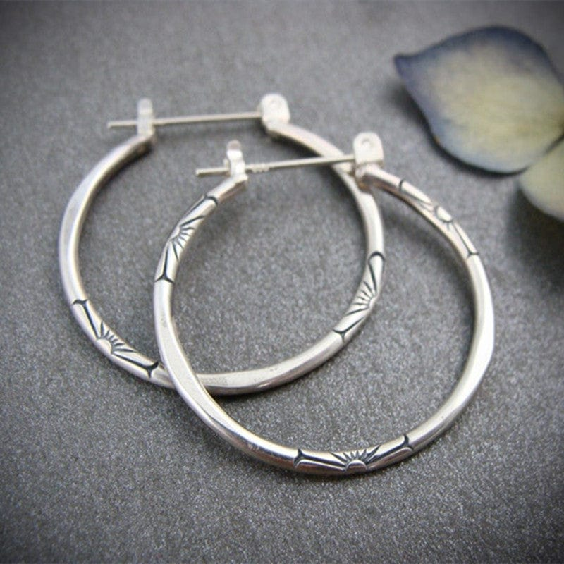 ORECCHINI A CERCHIO IN ARGENTO VINTAGE