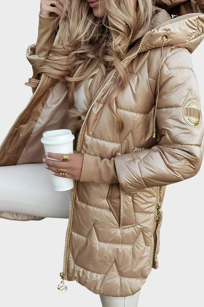 Denisa™ | Elegante cappotto invernale con cappuccio e fodera
