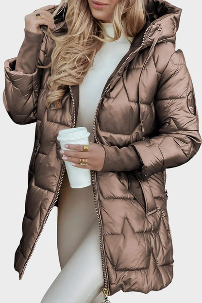 Denisa™ | Elegante cappotto invernale con cappuccio e fodera