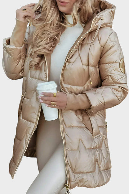 Denisa™ | Elegante cappotto invernale con cappuccio e fodera