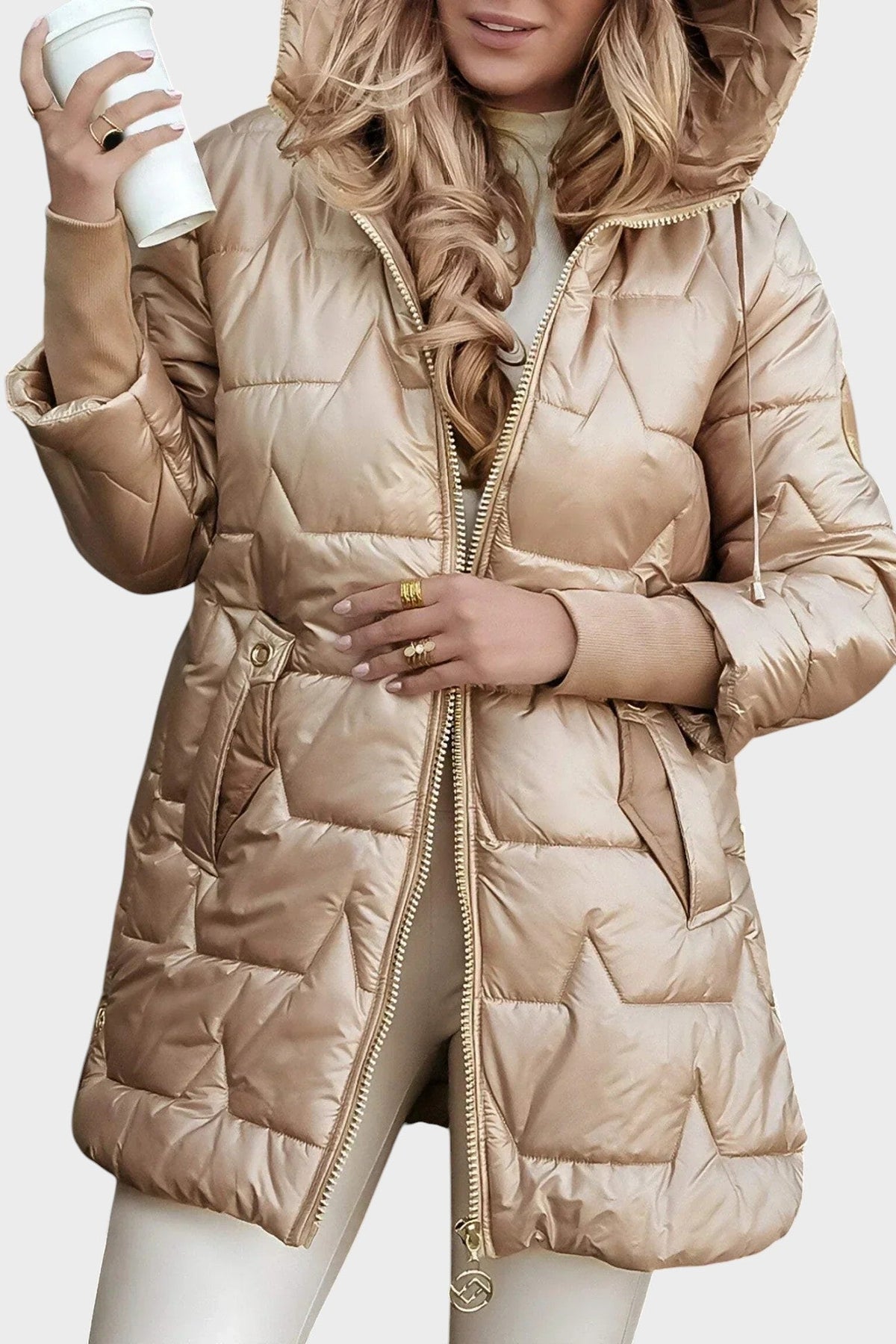 Denisa™ | Elegante cappotto invernale con cappuccio e fodera