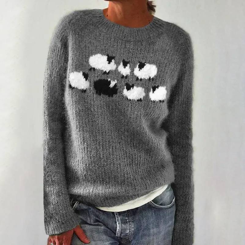 Bianka | Maglione comodo con pecorelle