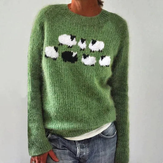 Bianka | Maglione comodo con pecorelle