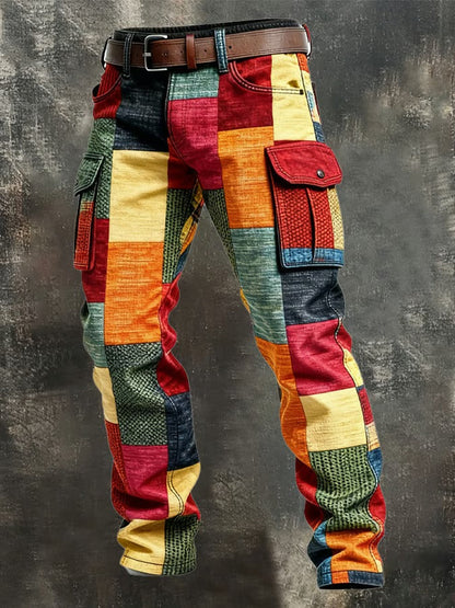 PANTALONI CARGO PATCHWORK