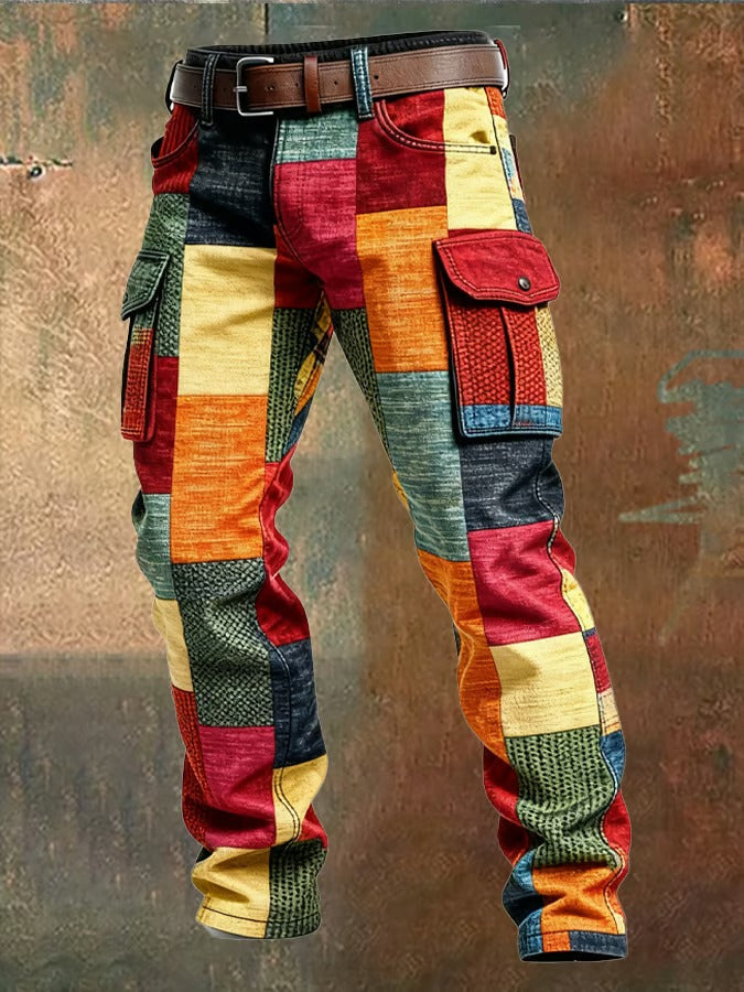 PANTALONI CARGO PATCHWORK