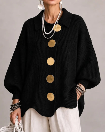 Karina - Cardigan Oversize con Collo e Bottoni