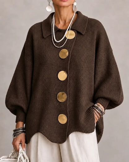 Karina - Cardigan Oversize con Collo e Bottoni