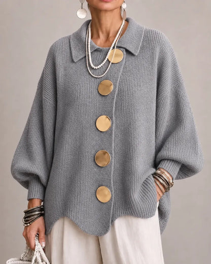 Karina - Cardigan Oversize con Collo e Bottoni