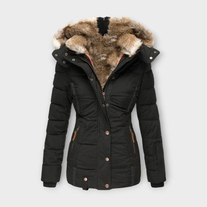 Emine™ | Giubbotto in pelle con pelliccia
