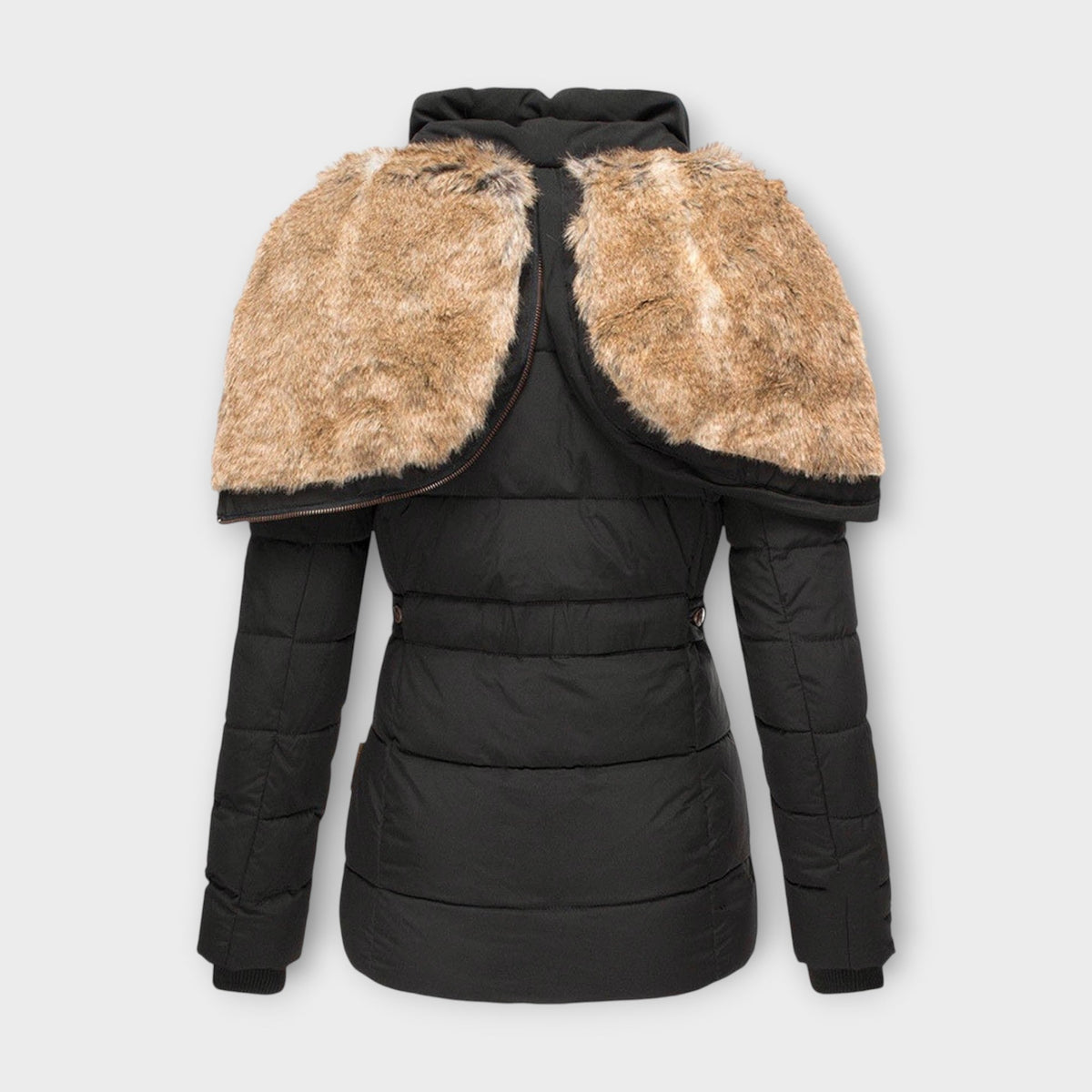 Emine™ | Giubbotto in pelle con pelliccia