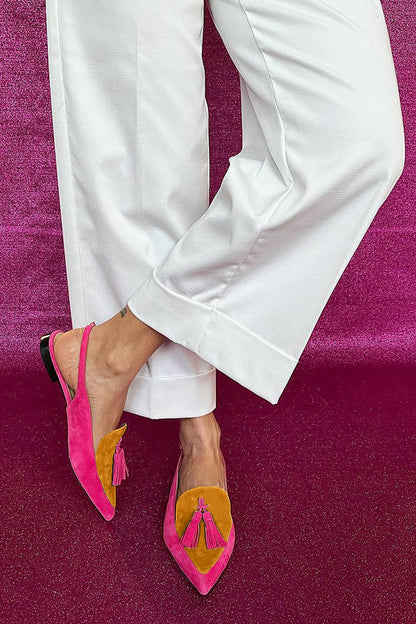 Loredana | Ballerine con nappine e cinturino sottile