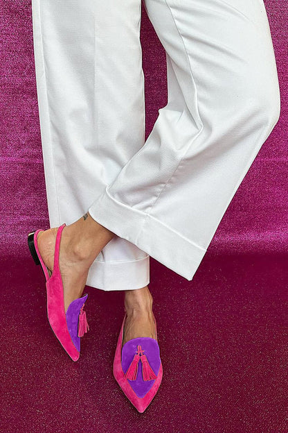 Loredana | Ballerine con nappine e cinturino sottile