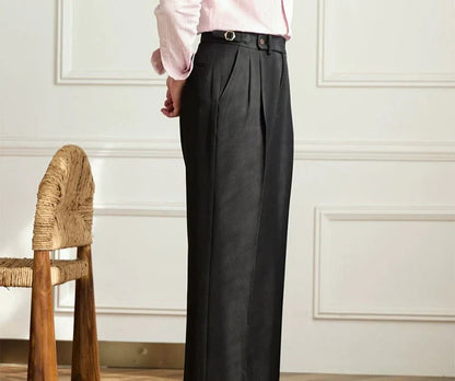 Pantaloni fluidi a vita alta eleganti