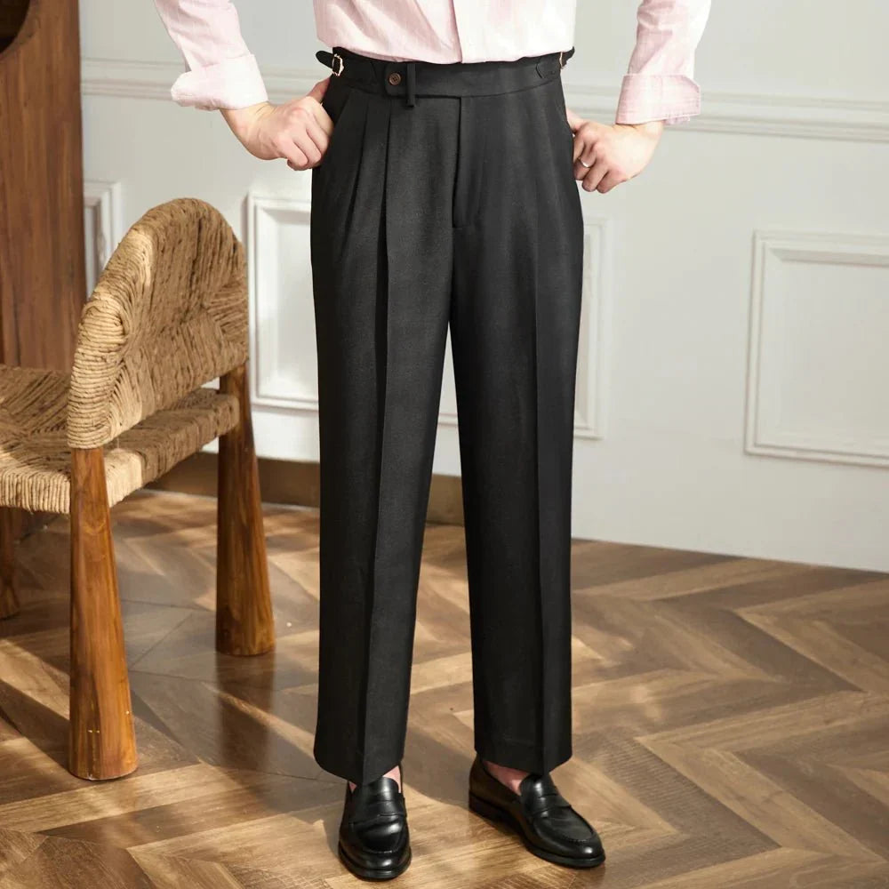 Pantaloni fluidi a vita alta eleganti