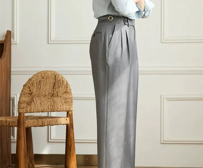Pantaloni fluidi a vita alta eleganti