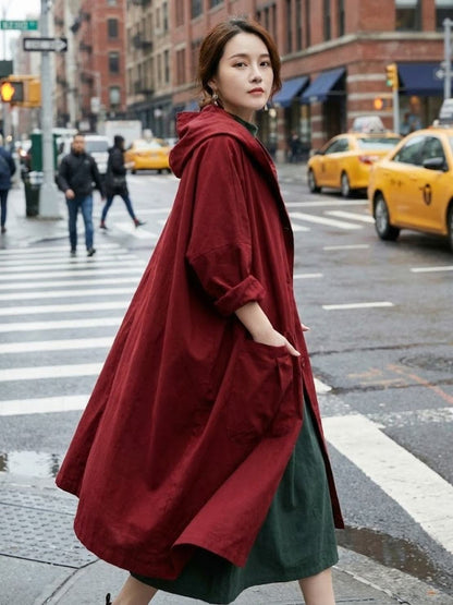 Giacca a Vento Oversize Taglia Unica Resistente all'Acqua