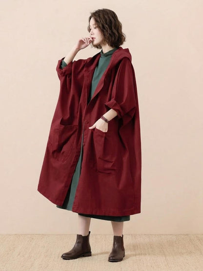 Giacca a Vento Oversize Taglia Unica Resistente all'Acqua