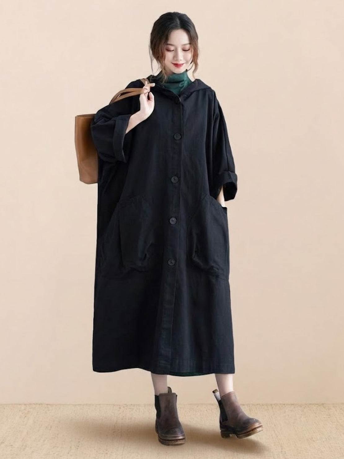 Giacca a Vento Oversize Taglia Unica Resistente all'Acqua