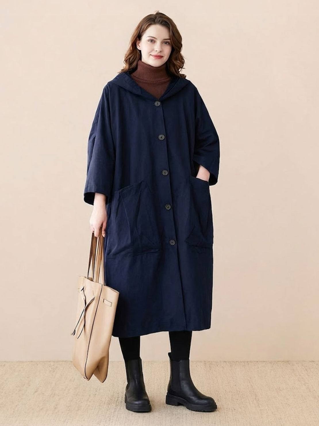 Giacca a Vento Oversize Taglia Unica Resistente all'Acqua
