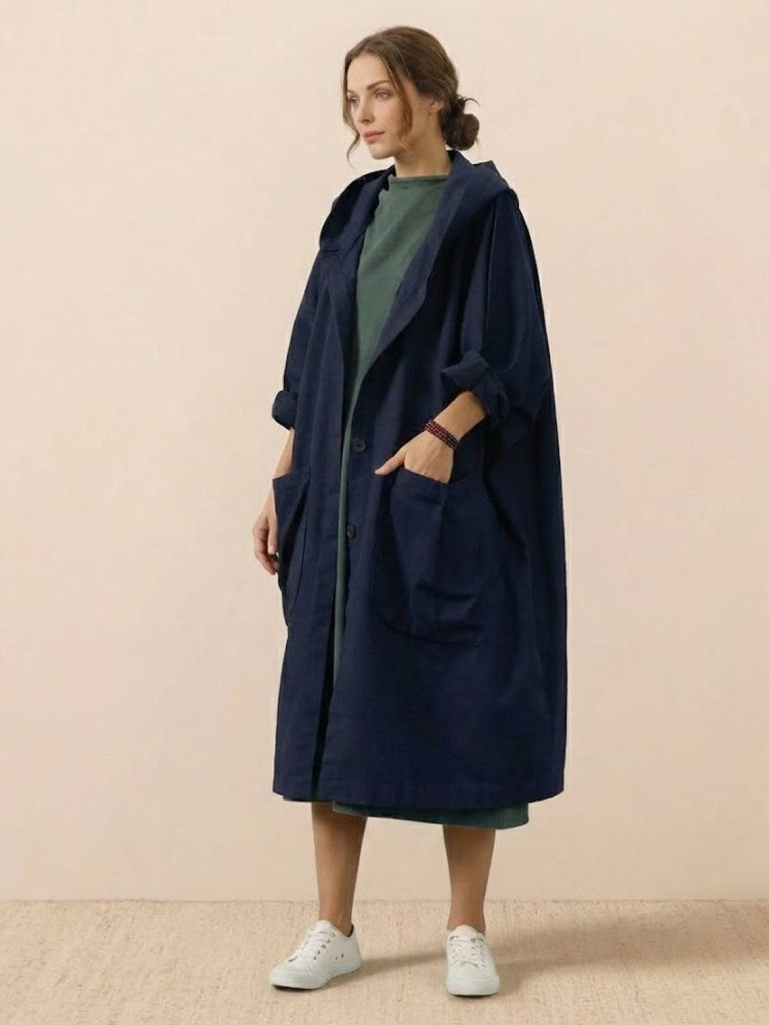Giacca a Vento Oversize Taglia Unica Resistente all'Acqua