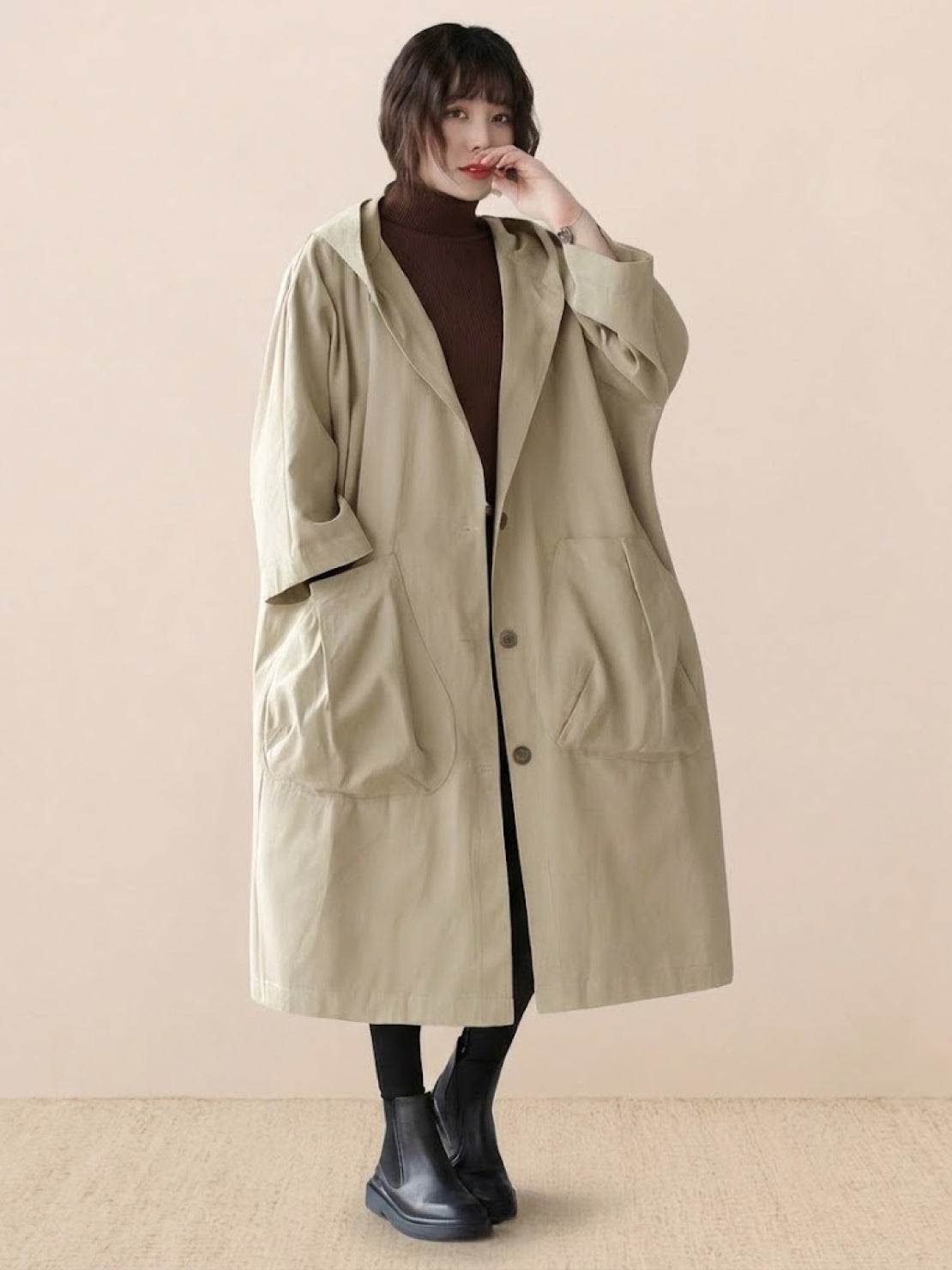 Giacca a Vento Oversize Taglia Unica Resistente all'Acqua