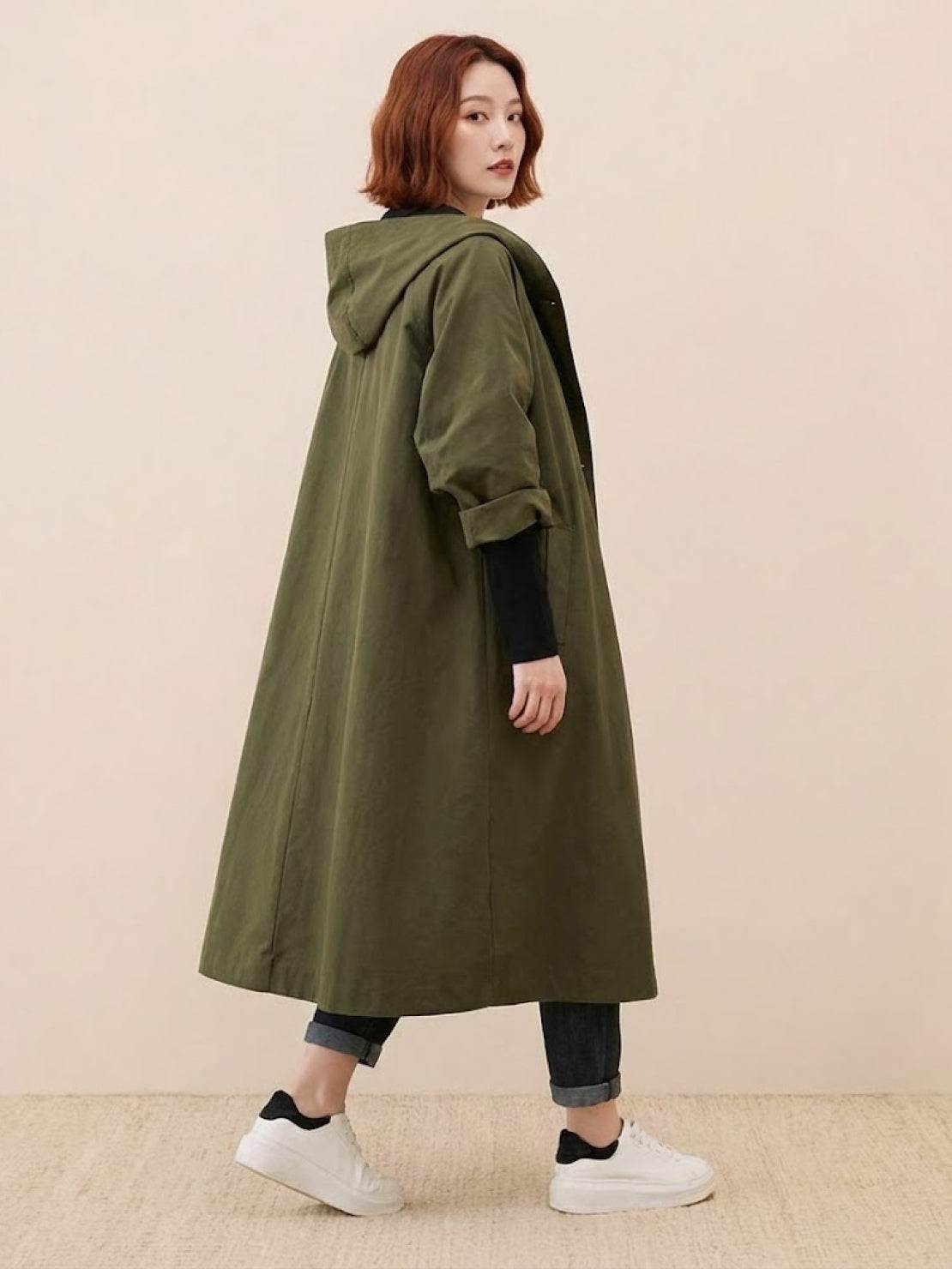 Giacca a Vento Oversize Taglia Unica Resistente all'Acqua