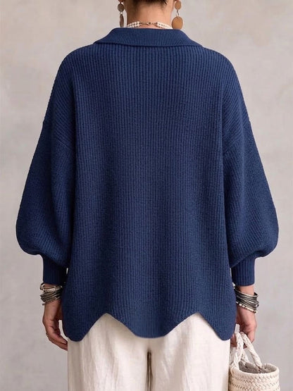 Karina - Cardigan Oversize con Collo e Bottoni
