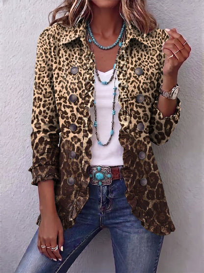 Belén | Giacca leopardata con balze