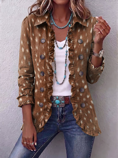 Felisa | Giacca animalier con balze