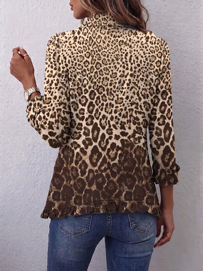 Belén | Giacca leopardata con balze