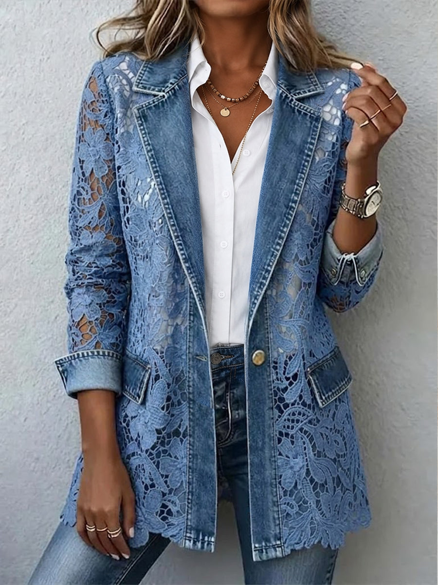 Julia | Blazer con pizzo floreale