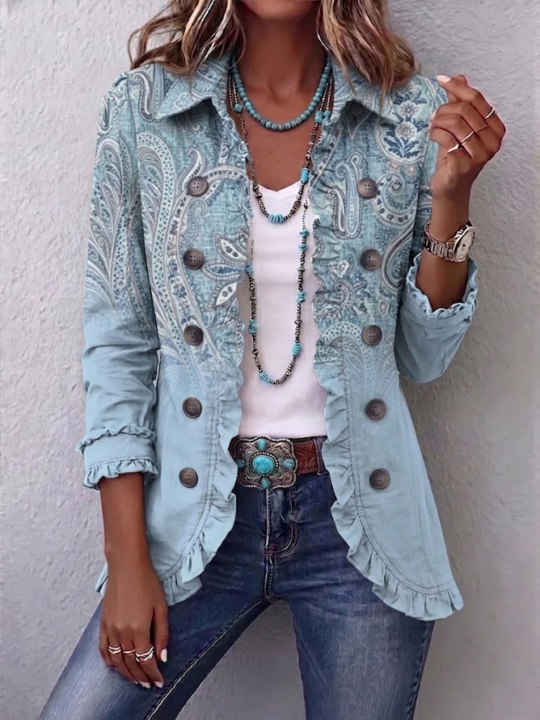 Asunción | Giacca paisley vintage con balze