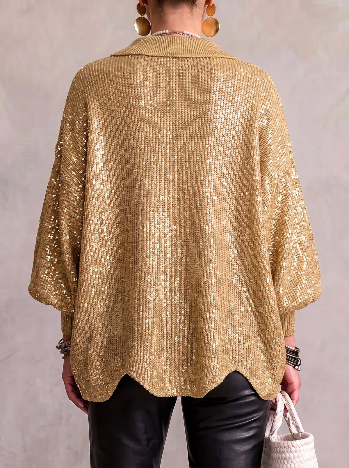 Karina - Cardigan Oversize con Collo e Bottoni