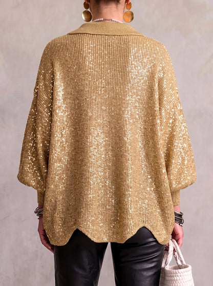 Karina - Cardigan Oversize con Collo e Bottoni