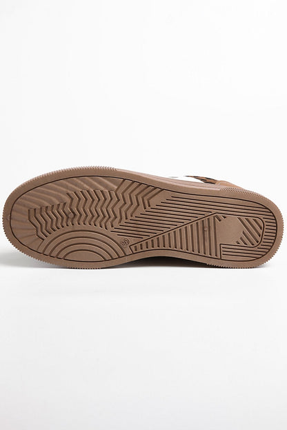 Amber™ : Sneakers in pelle e pelle stampata leopardata