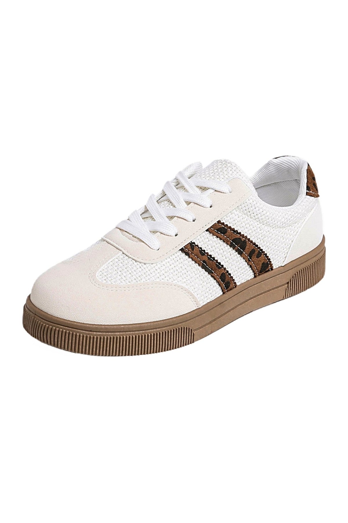Amber™ : Sneakers in pelle e pelle stampata leopardata