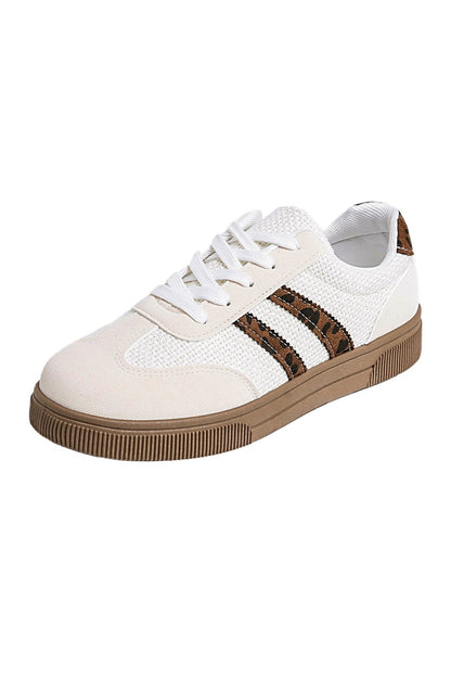 Amber™ : Sneakers in pelle e pelle stampata leopardata
