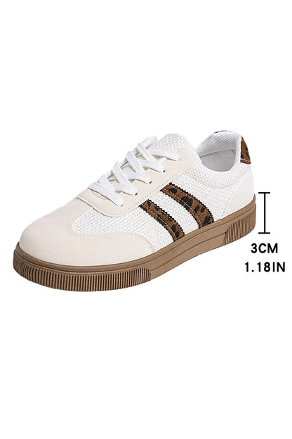 Amber™ : Sneakers in pelle e pelle stampata leopardata