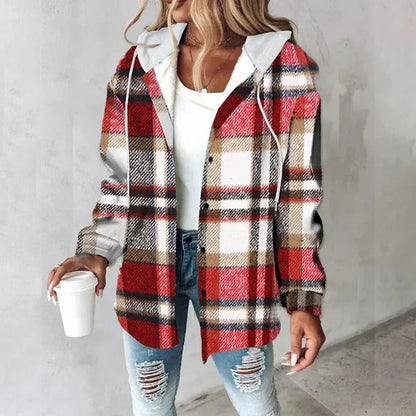 Overshirt foderata con cappuccio Élise