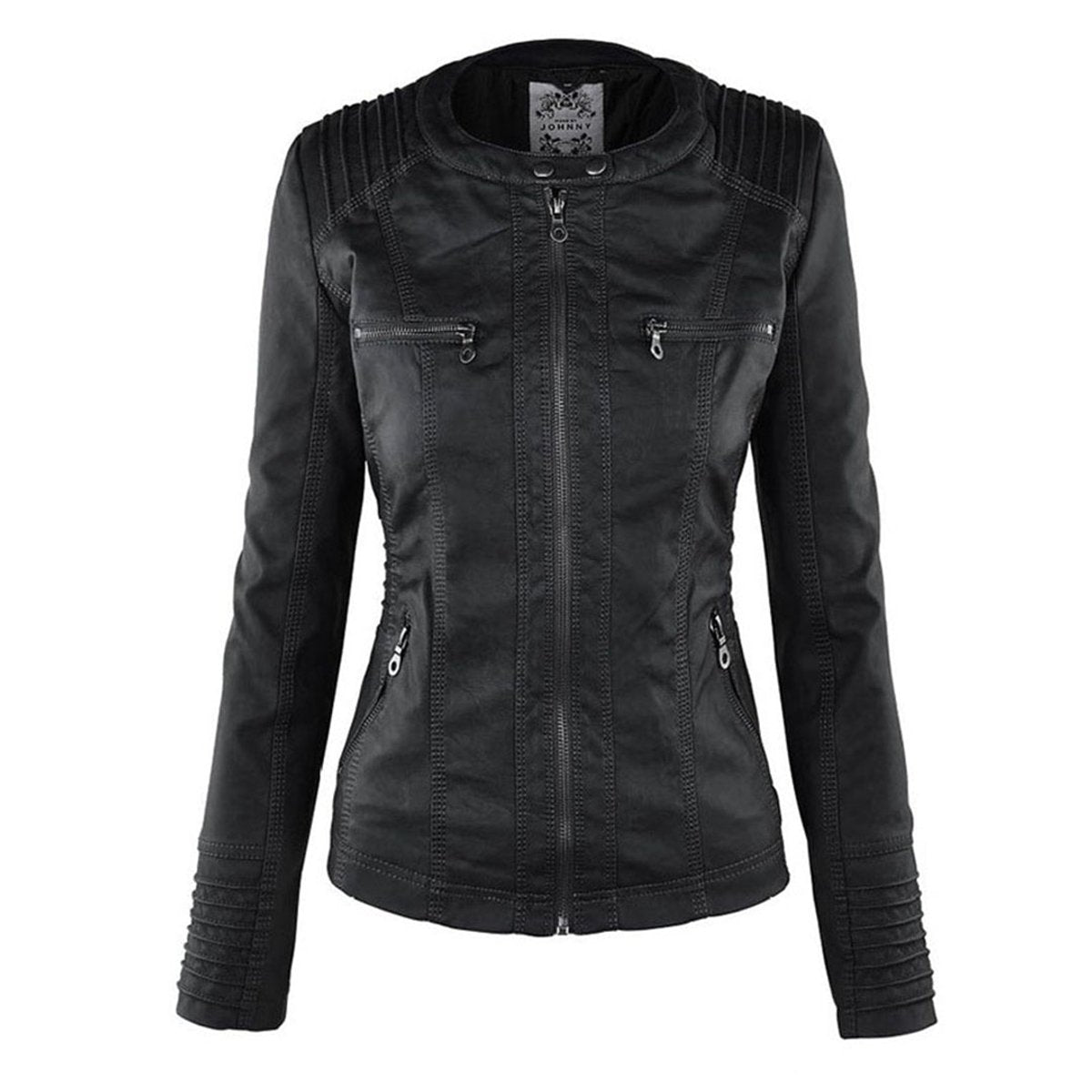 Lucinda | Giacca Biker con Cappuccio Staccabile