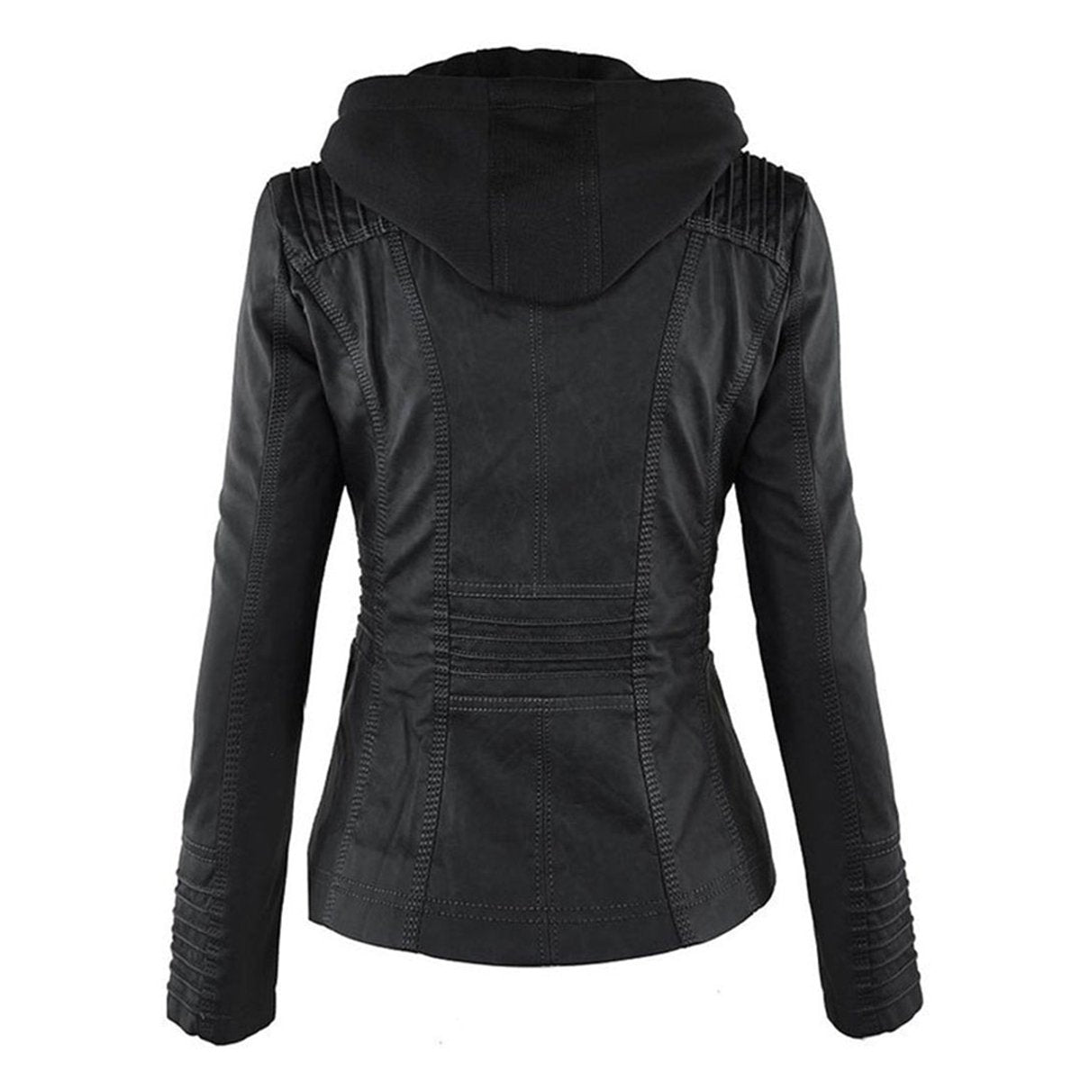 Lucinda | Giacca Biker con Cappuccio Staccabile