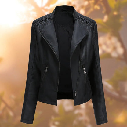 Valentina | Giacca con Zip in Stile Biker