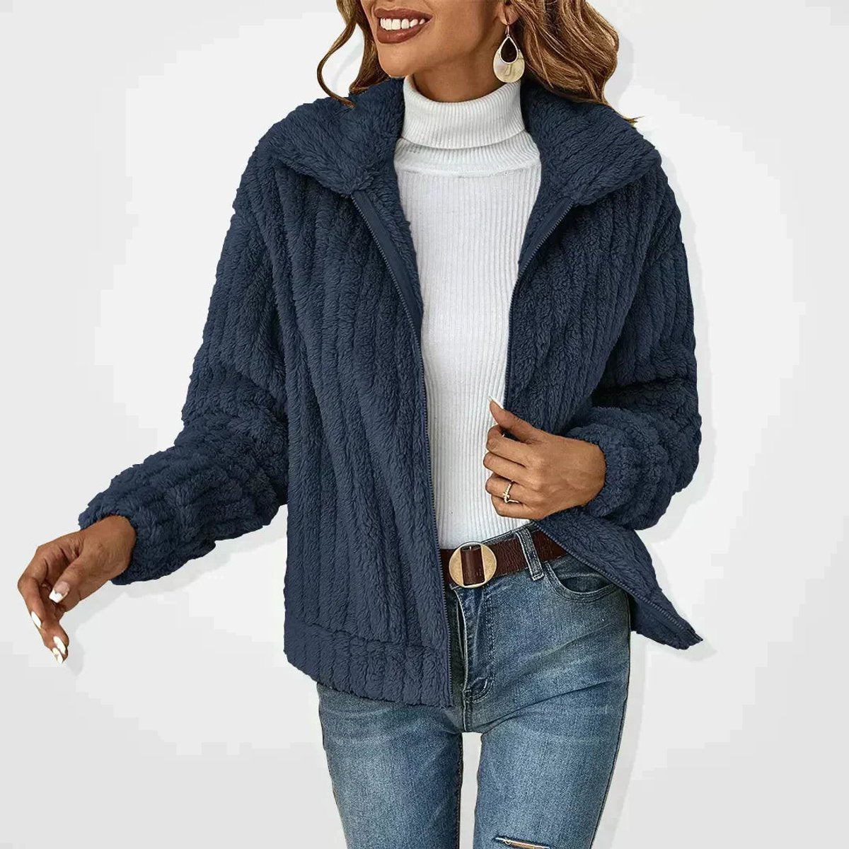Roberta | Giacca Accogliente con Zip